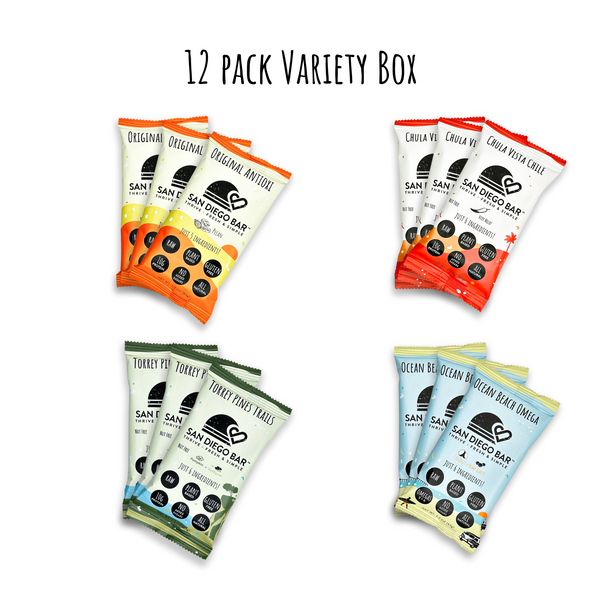 Variety Box ( 3 Bars of each flavor) ( 12 Bars)